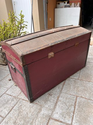 Maleta antigua de viaje 101x50x58cm