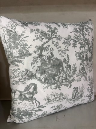 Set 2 Cuscini Toile de Jouy 50x50 Cotone