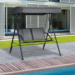 Dondolo a 2 Posti da Giardino Tettuccio Regolabile