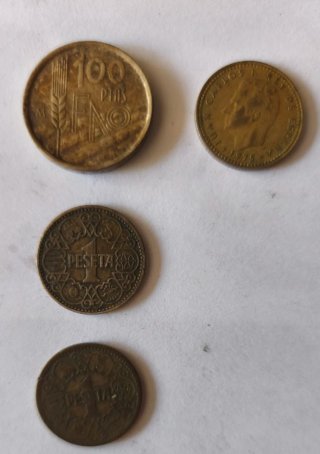 4 Monete Spagnole Peseta