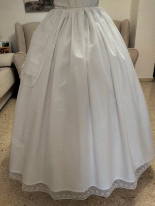 Enagua Fallera Blanca