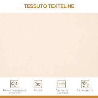 Dondolo da Giardino a 3 Posti con Tettuccio Beige