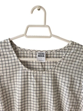 Vestido Vero Moda cuadros blanco y negro Talla S
