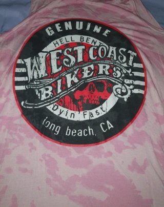 Camiseta rosa tie-dye bikers long beach M