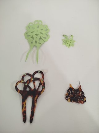 Conjunto Peinetas y Pendientes Tortoise