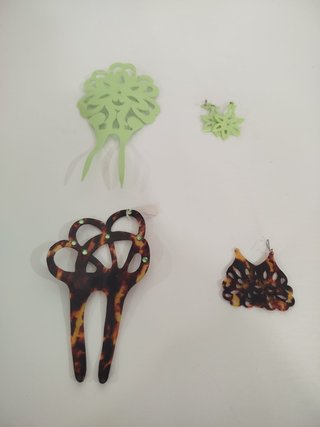 Conjunto Peinetas y Pendientes Tortoise