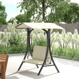 Dondolo da Giardino 2 Posti Tettuccio Regolabile