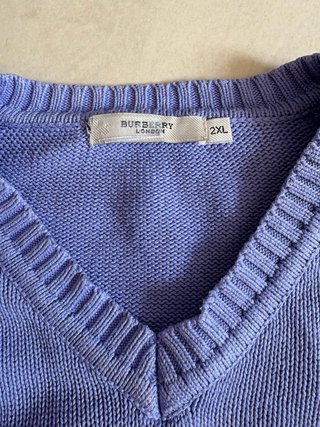 Jersey Burberry cuello pico morado