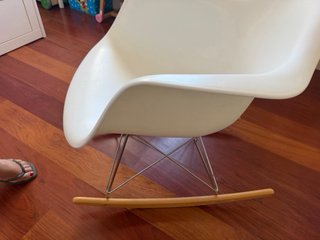 Sillón Nórdico Blanco Madera y Metal