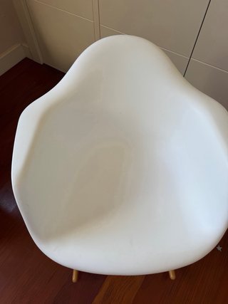 Sillón Nórdico Blanco Madera y Metal