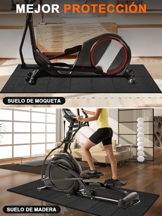 Estera de fitness 160x75 cm 6 mm plegable PVC