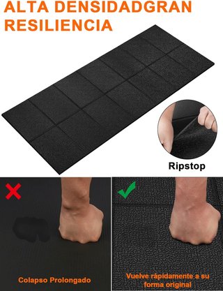 Estera de fitness 160x75 cm 6 mm plegable PVC