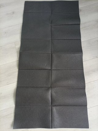 Estera de fitness 160x75 cm 6 mm plegable PVC