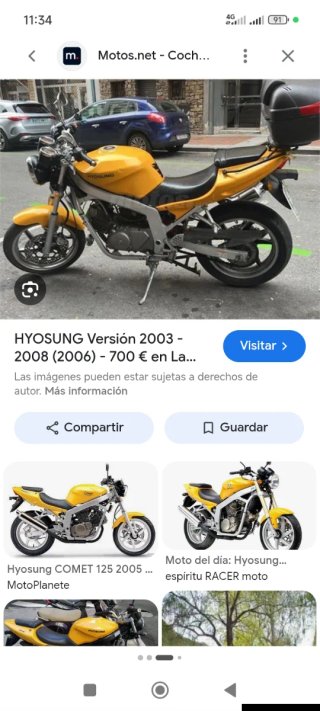 Hyosung Comet GT 125 Amarilla