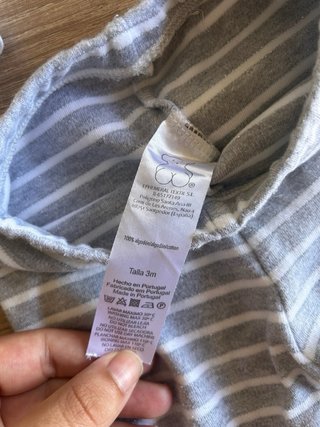 Conjunto bebé Tous blanco y gris