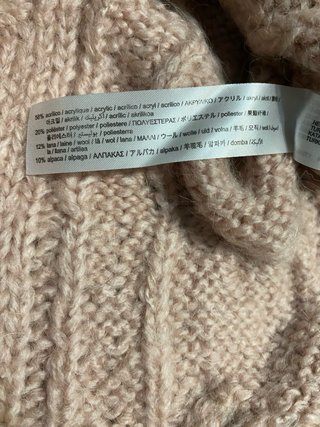 Chaleco Zara Lana Largo Talla M