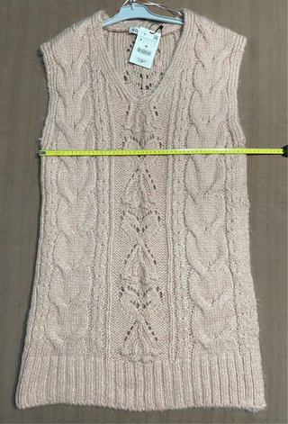 Chaleco Zara Lana Largo Talla M
