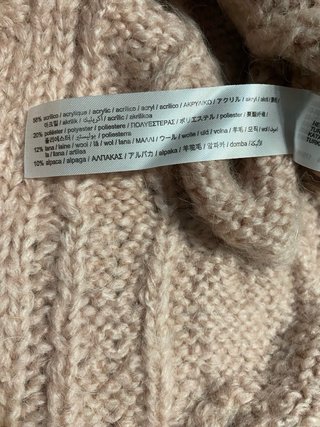 Chaleco Zara Lana Largo Talla M