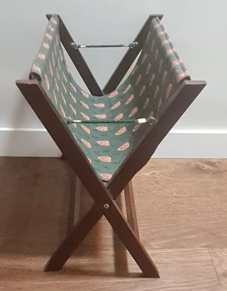 Revistero plegable tela y madera