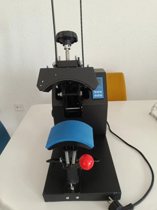 Plancha Sublimación Gorras VEVOR Negra/Roja