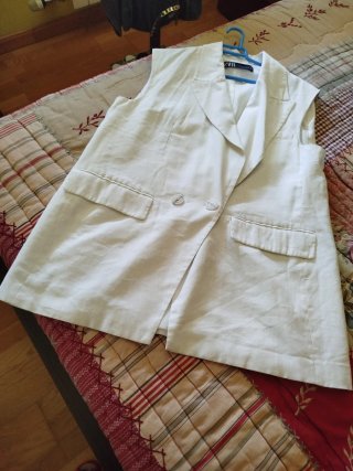 Chaleco Zara Blanco