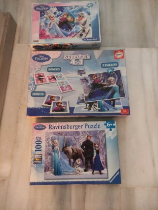 Lote Puzzles Frozen Clementoni Educa Ravensburger