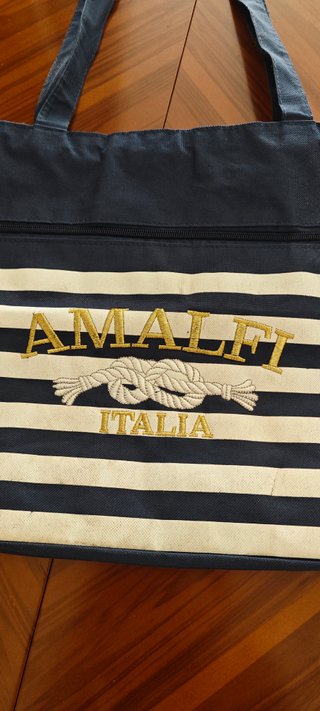 Borsa mare Amalfi shopping con tasca