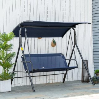 Dondolo da Giardino 3 Posti Tettuccio Regolabile