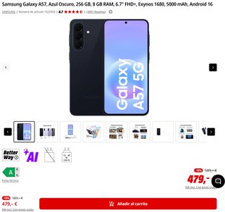 Samsung Galaxy A57 256GB Azul Oscuro