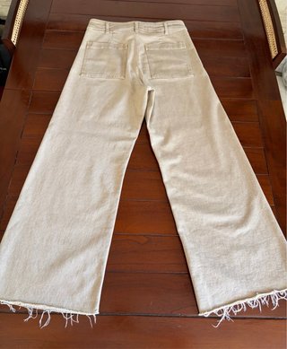Zara Marine Crema Pantalones Anchos