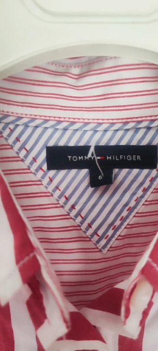 Camicia Tommy Hilfiger a righe rosse e bianche