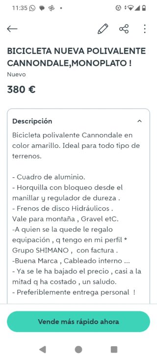 BiciGraveL Nueva MonoplatO,*Regalo equipación*