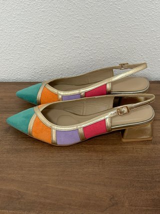 Sandalias Buonarotti Talla 39 Multicolor Doradas