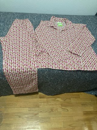 Pijama Mujer Cosquillas Algodón XL Fresa Nuevo