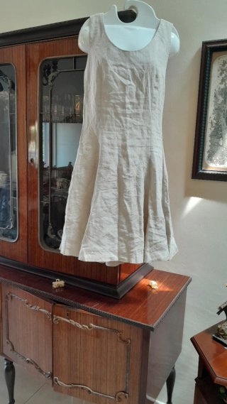 Vestitino in lino beige taglia unica