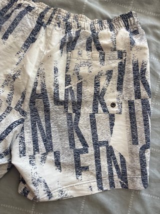 Bañador Calvin Klein Blanco y Azul
