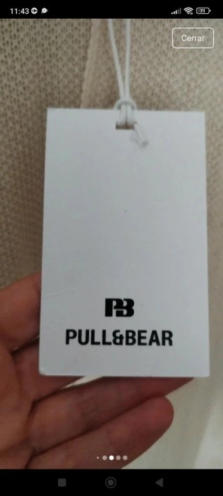 Blusa calada PULL&BEAR beige talla M