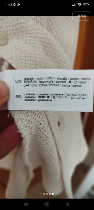 Blusa calada PULL&BEAR beige talla M