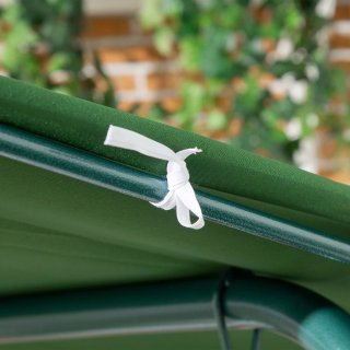 Dondolo da Giardino 3 Posti in Acciaio e Teslin