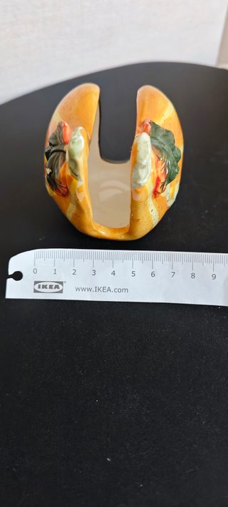 Portatovaglioli zucca ceramica vintage
