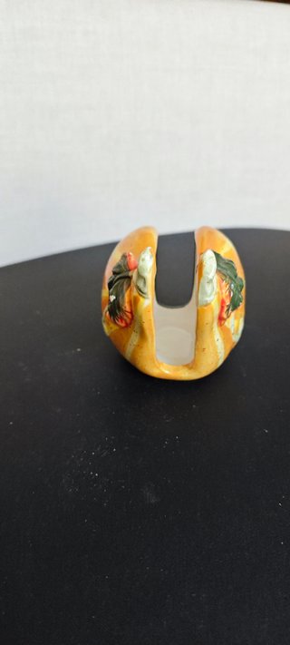 Portatovaglioli zucca ceramica vintage