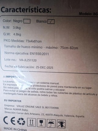 Barrera de seguridad blanca