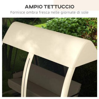 Dondolo da Giardino a 3 Posti 2 in 1 Convertibile