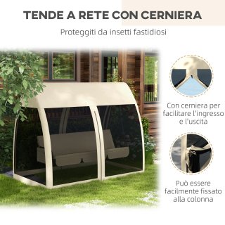 Dondolo da Giardino a 3 Posti 2 in 1 Convertibile