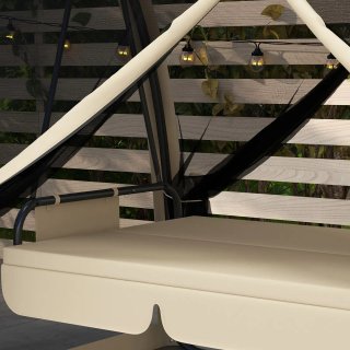 Dondolo da Giardino a 3 Posti 2 in 1 Convertibile