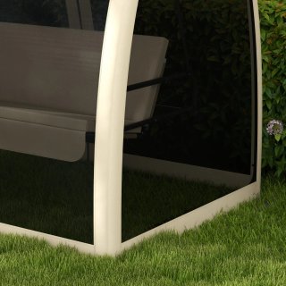 Dondolo da Giardino a 3 Posti 2 in 1 Convertibile