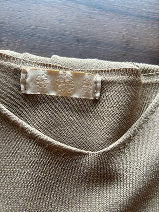Camisa fresca talla única beige