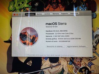 MacBook Bianco 13 2010 Funzionante