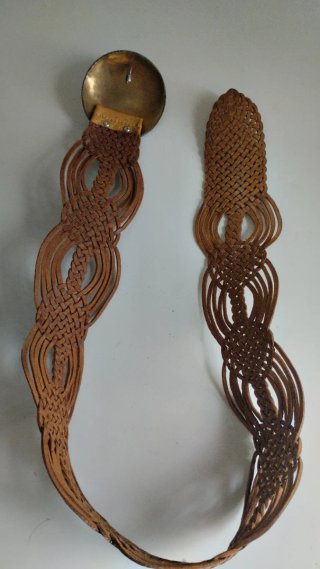 Cinturón Cuero 100% Trenzado Centuron Hebilla Muje