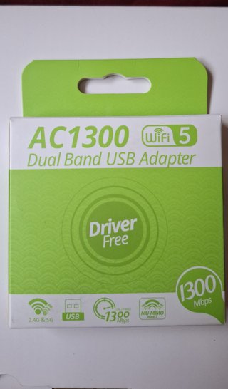 Adaptador WiFi USB 1300Mbps Dual Band 2.4/5GHz